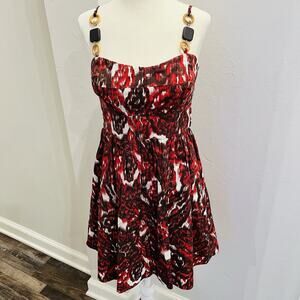 SPEECHLESS Beaded Strap Scoop Neck Short Party Fit + Flare Dress Junior Size 9